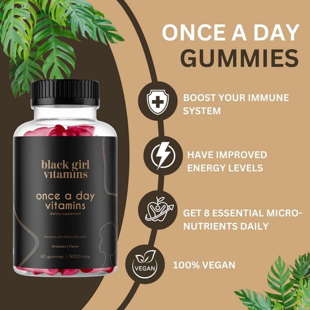 Black Girl Vitamins Probiotics bottle promotes digestion and immune balance