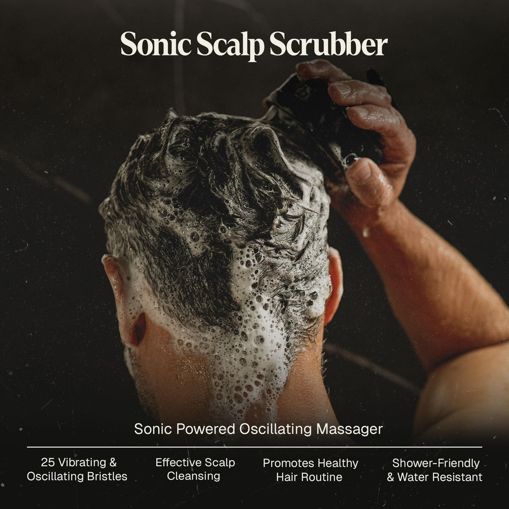 Closeup of Black Wolf silicone bristles for comfortable scalp exfoliation