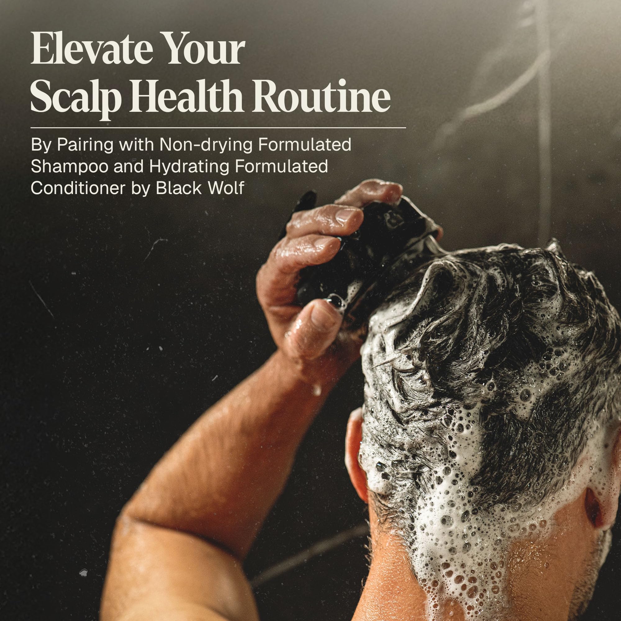 Waterproof design of Black Wolf Scrubber for shower use