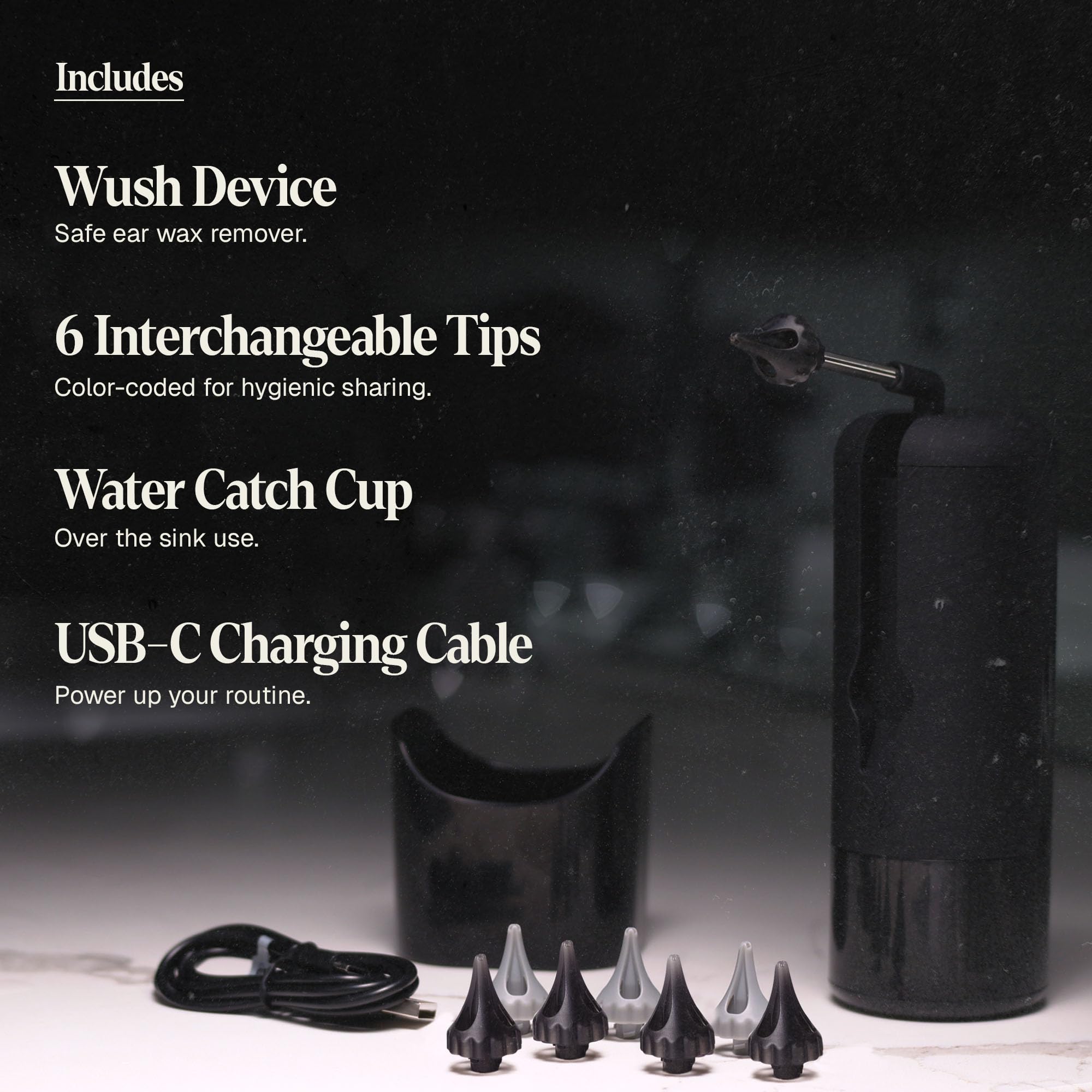 Black Wolf Wush Pro folded nozzle saves storage space.