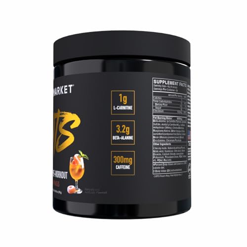 BLACKMARKET CUTS Peach Ring shake in a glass for steady endurance