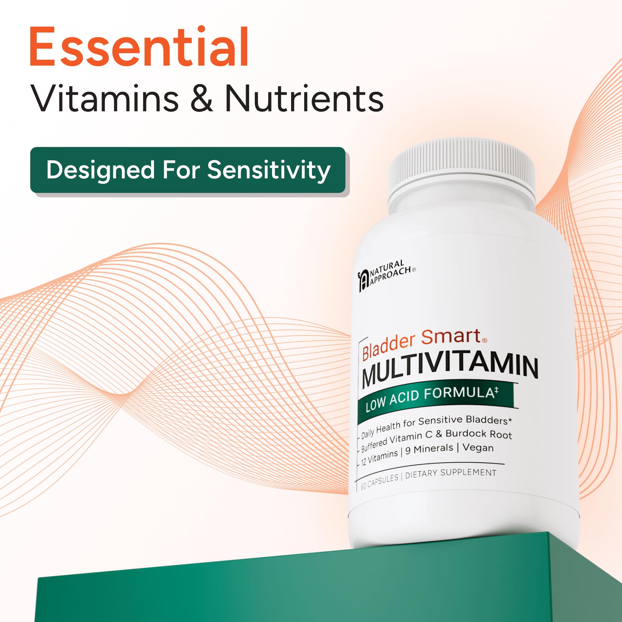 BLADDER SMART buffered-vitamin-c label emphasizes gentle vitamin C for sensitive systems.