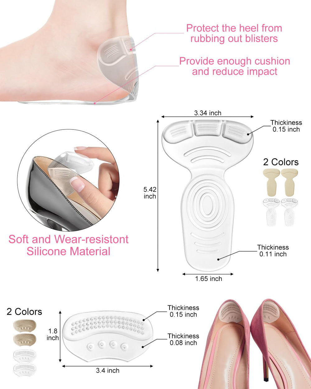 BLATOWN metatarsal pads cushion pressure points for a smoother stride.