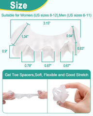 BLATOWN silicone toe separators closeup highlighting flexible gel for gentle separation.