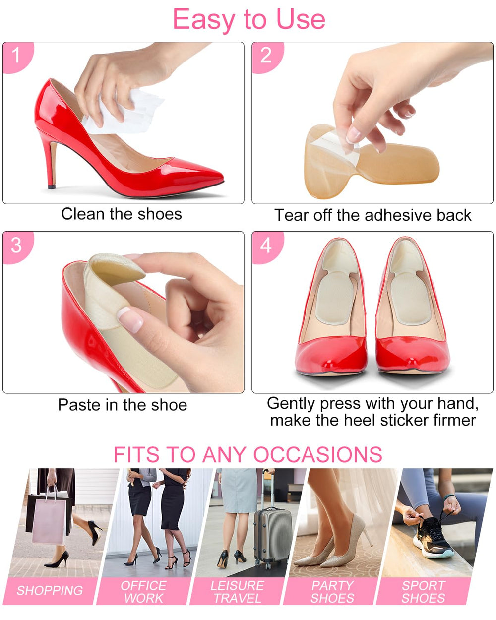 BLATOWN washable pads are reusable across multiple shoes.