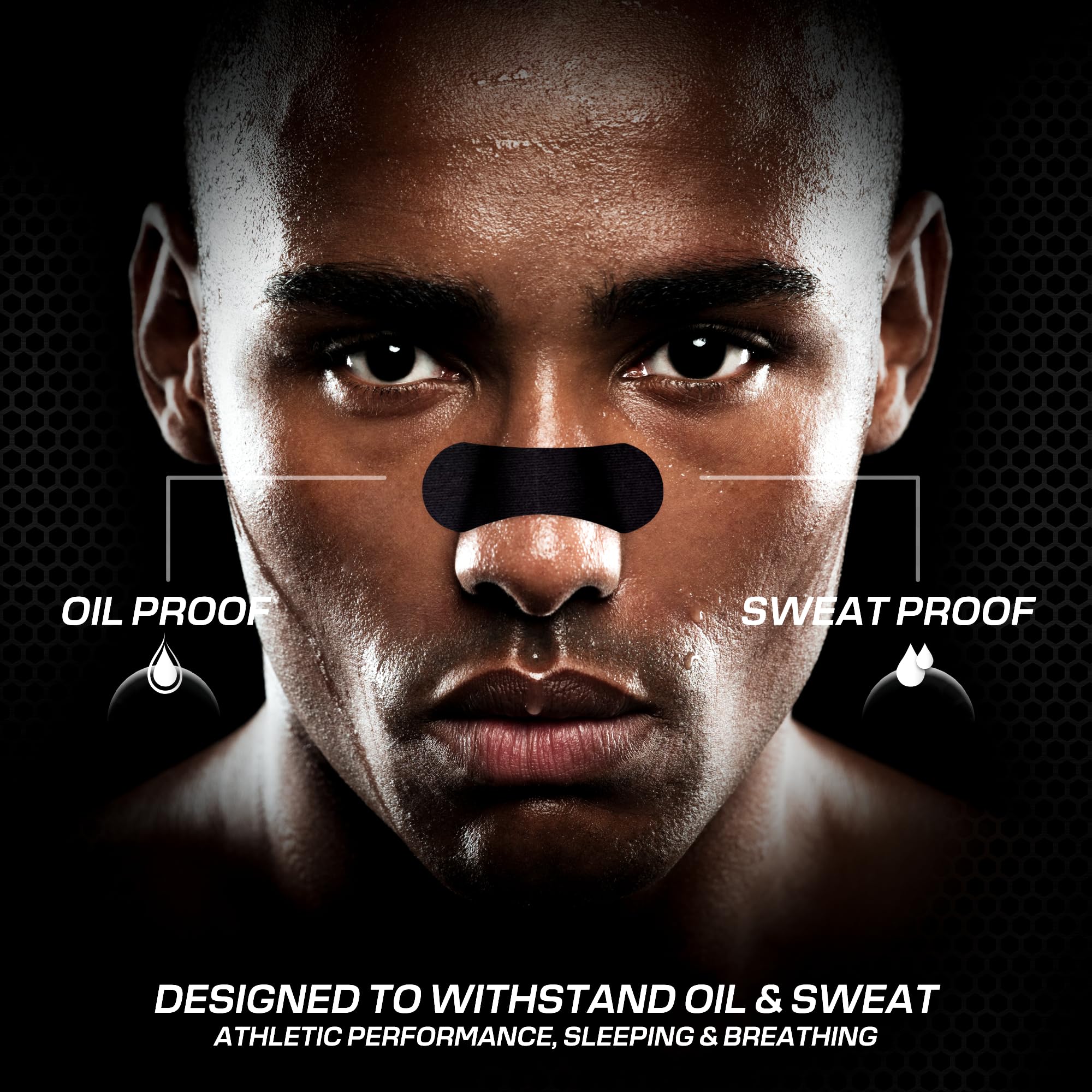 BLAZE nose strip wide design demonstrates comfortable fit during activity.