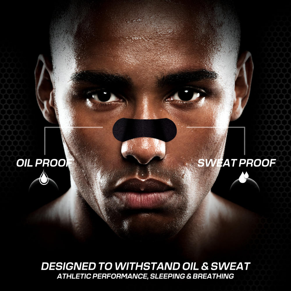 BLAZE nose strip wide design demonstrates comfortable fit during activity.