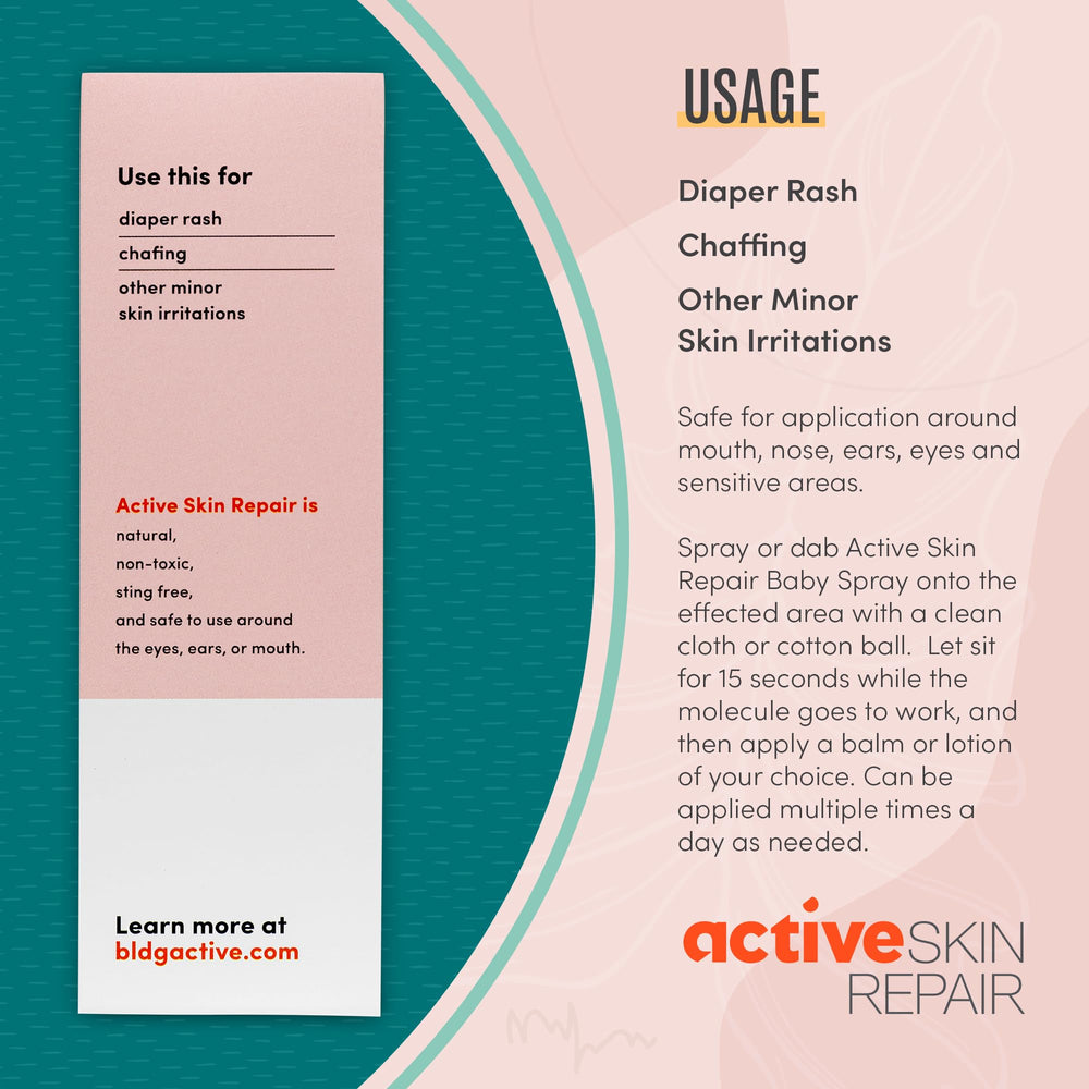 BLDG ACTIVE 3oz portable spray perfect for on-the-go baby care