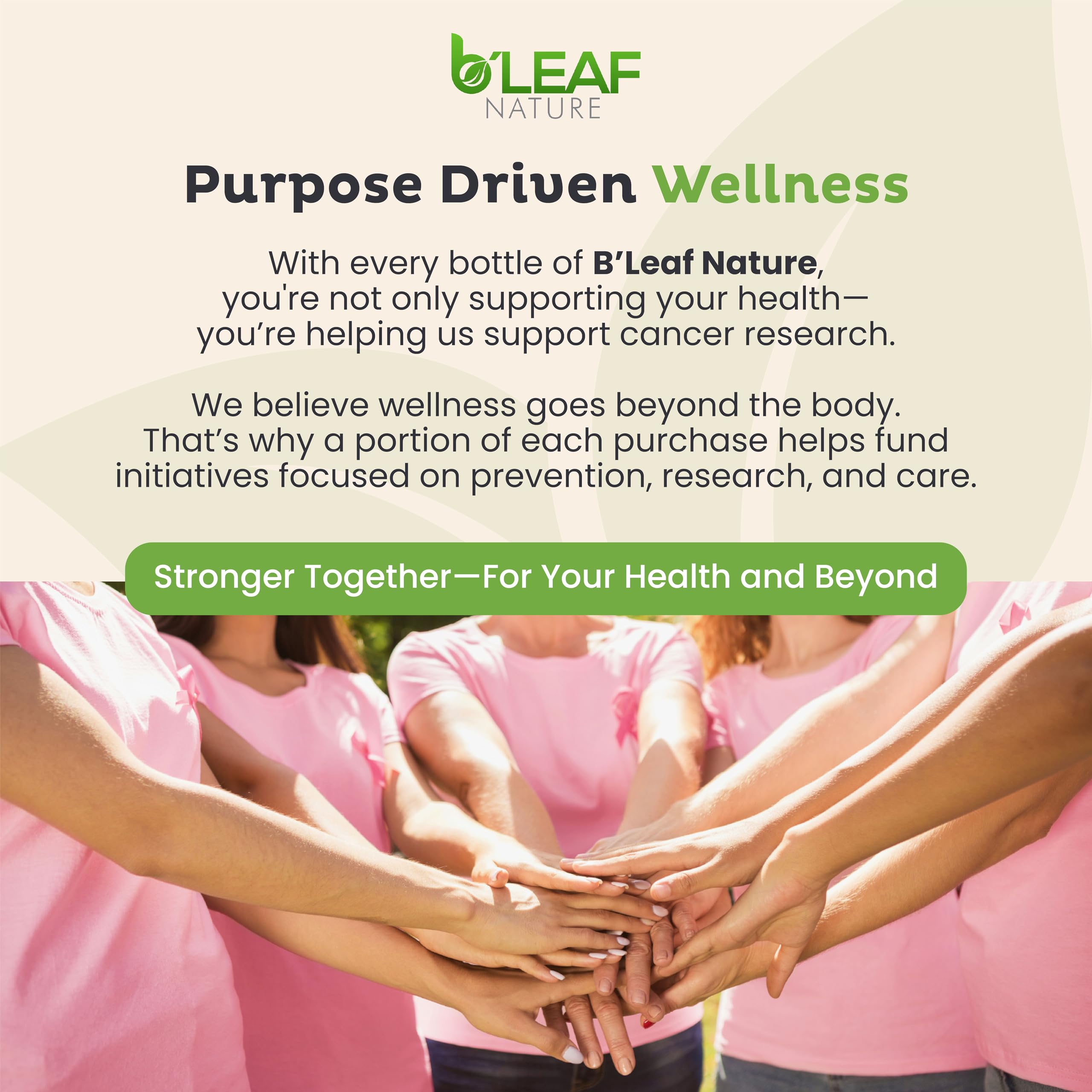 B'LEAF NATURE Moringa vegan symbol signals ethical wellness