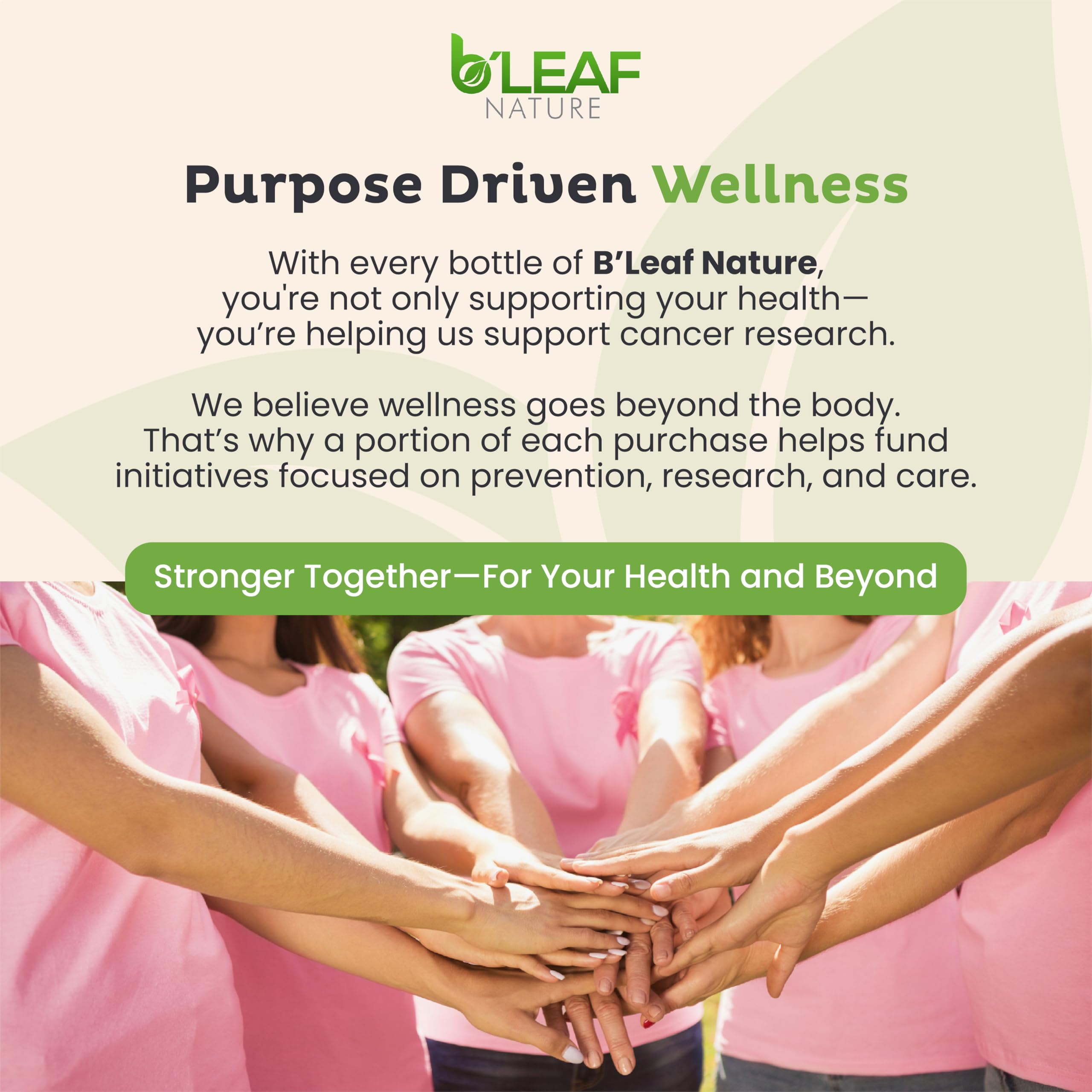 Purpose-driven wellness message with B'LEAF NATURE Quercetin Phytosome