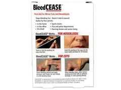 BleedCEASE absorbent fiber close-up highlighting rapid blood absorption.