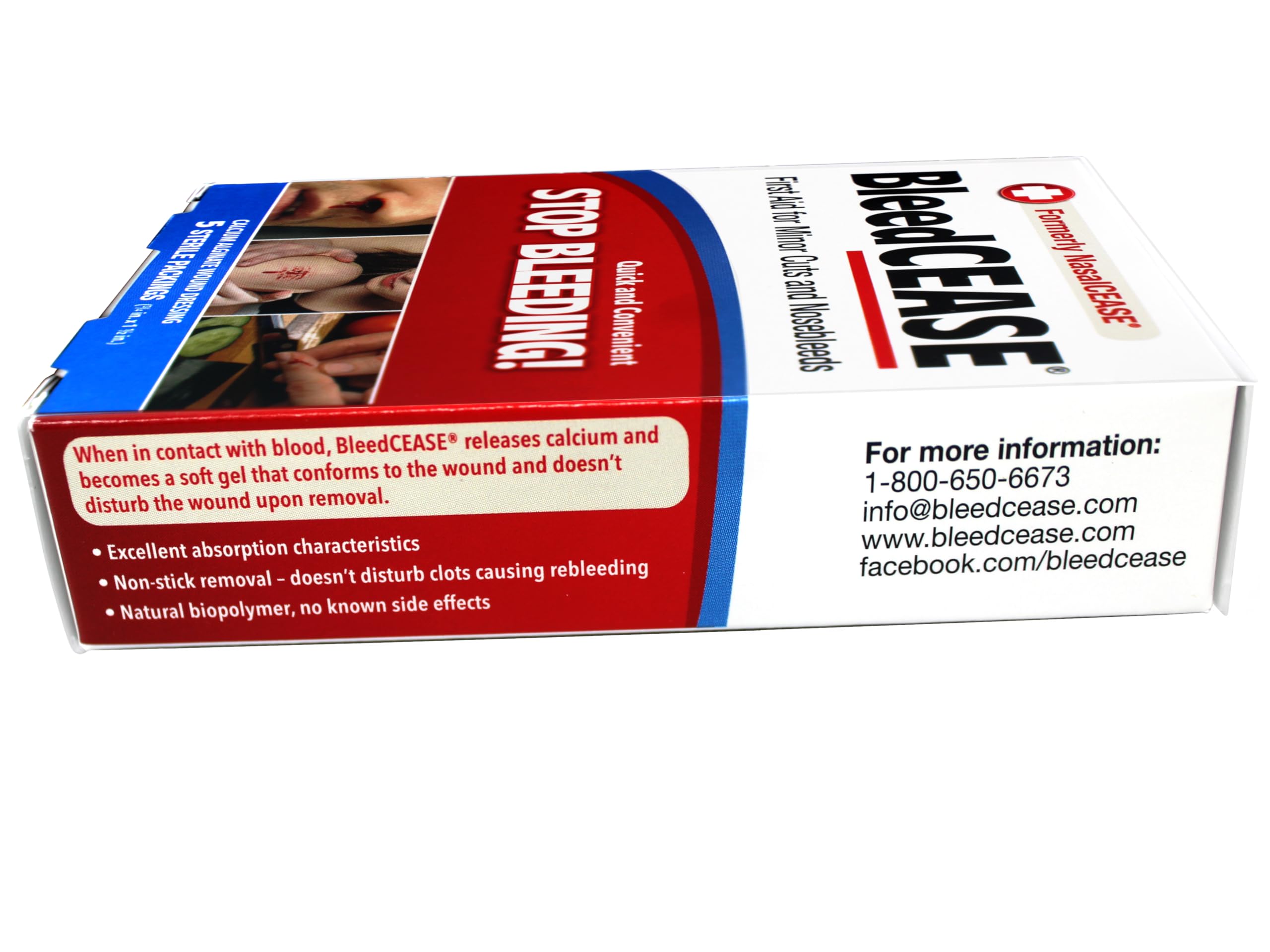 BleedCEASE gel-like mass forms as it absorbs blood, aiding coverage.