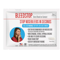 BleedStop 18g powder strips come in a three-pack for trauma kits.