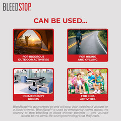 BleedStop camping safety kit components enable fast response to outdoor injuries.