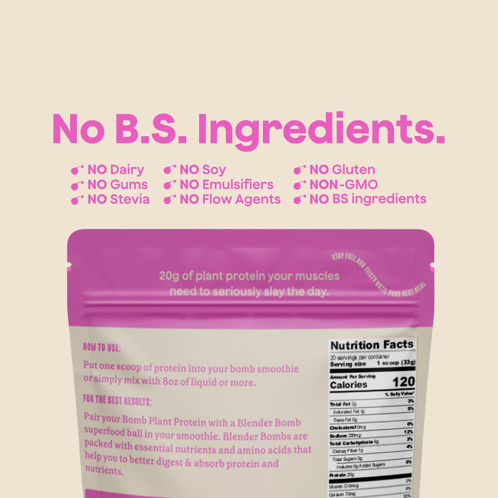 Blender Bombs Bomb Plant Protein pea protein delivers complete amino acids