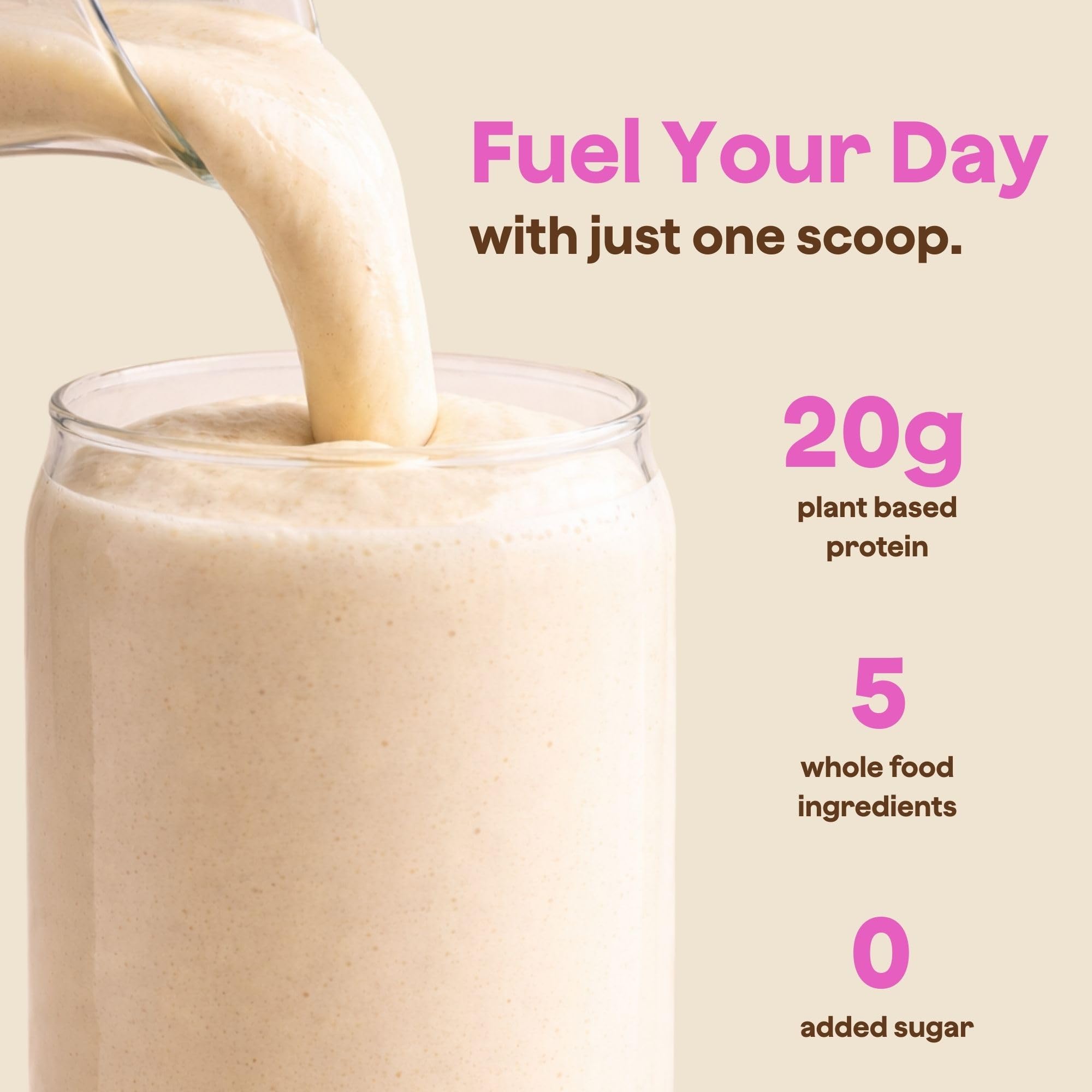 Blender Bombs Bomb Plant Protein vanilla smoothie with natural sweetness