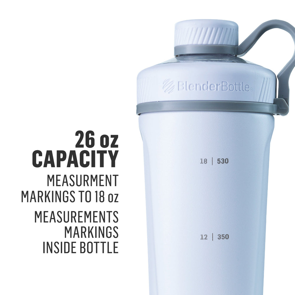BlenderBottle Radian wire whisk blends shakes smoothly.