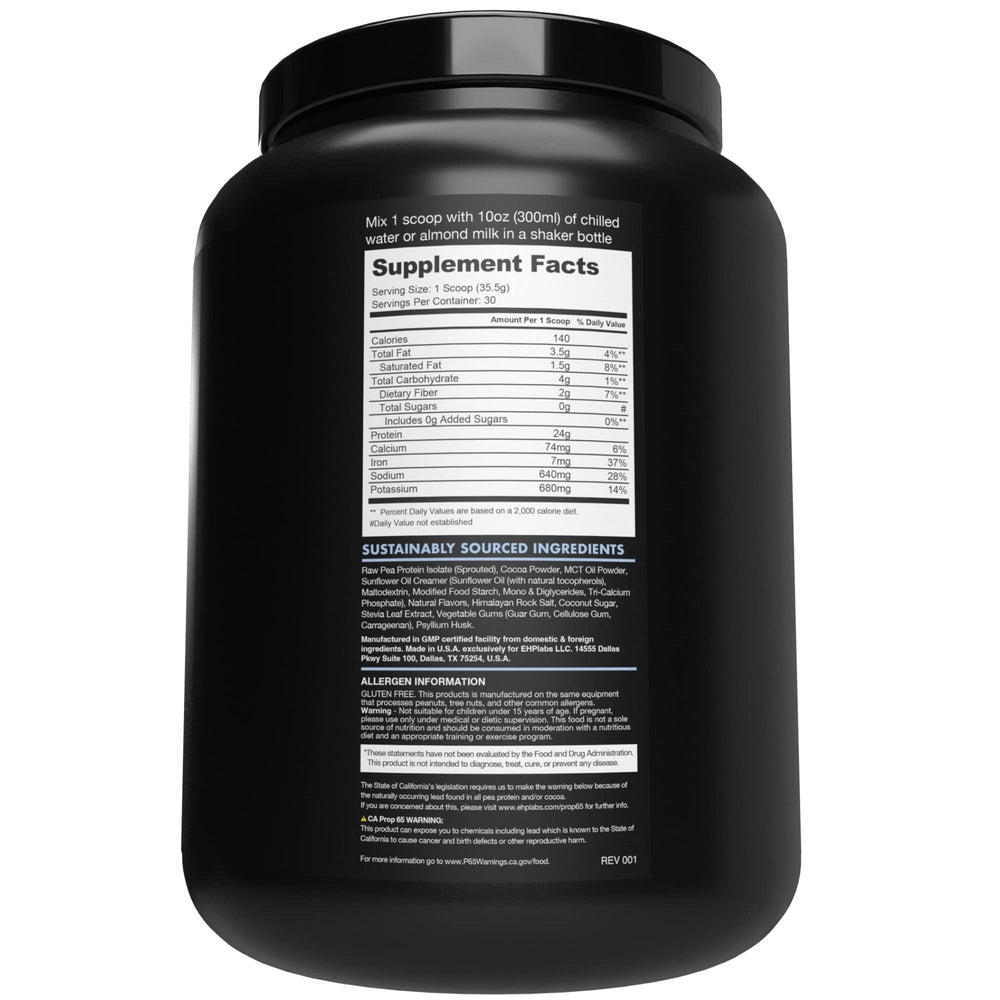 BLESSED vegan protein powder ingredients highlight dairy-free and gluten-free
