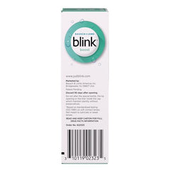 Blink Boost eye drops detailed label emphasizing electrolyte and antioxidant