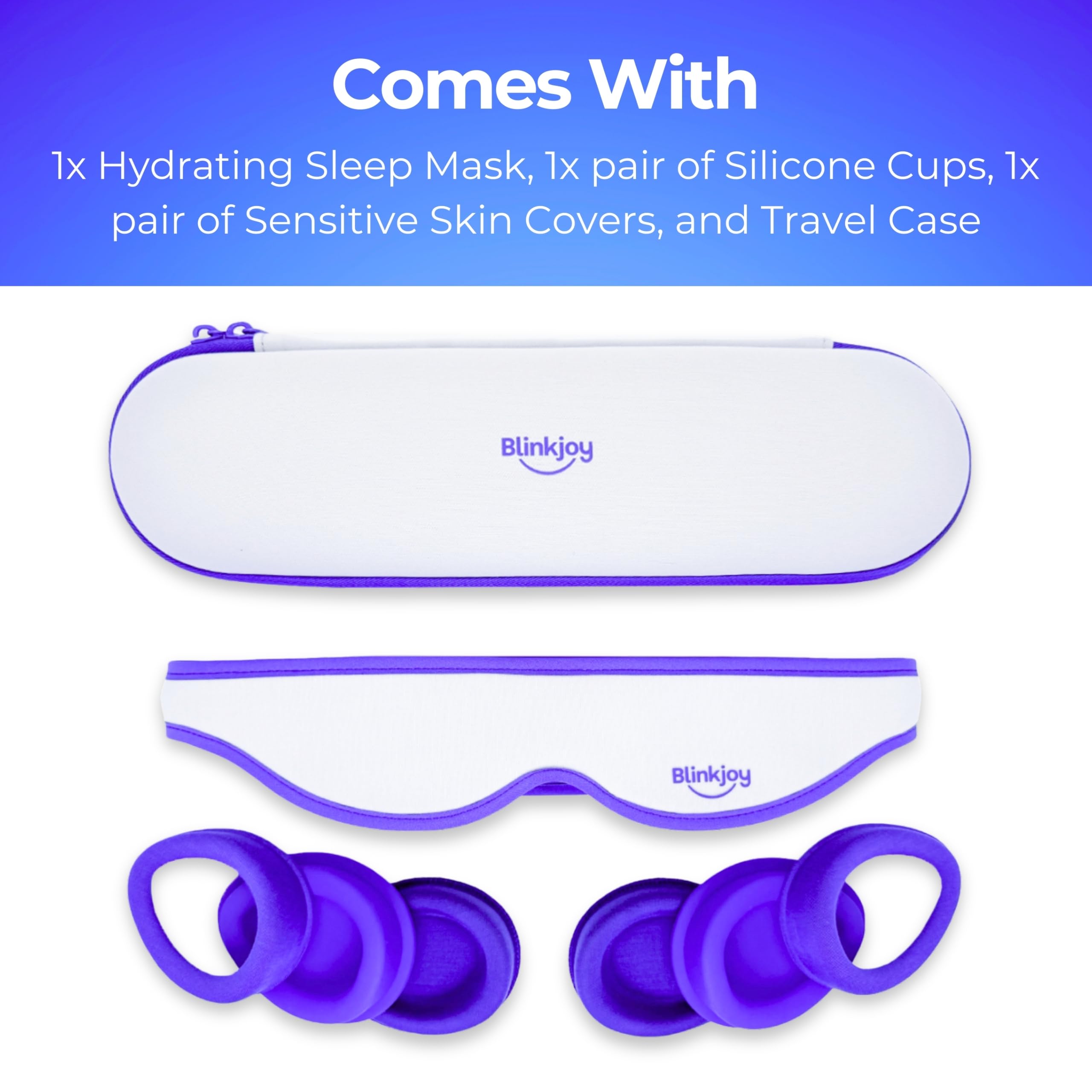 Blinkjoy Hydrating Sleep Mask soft-fit around the eyes enhances light-blocking comfort