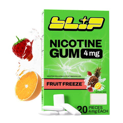 Blip NRT Gum Fruit Freeze pack front for craving relief on the go