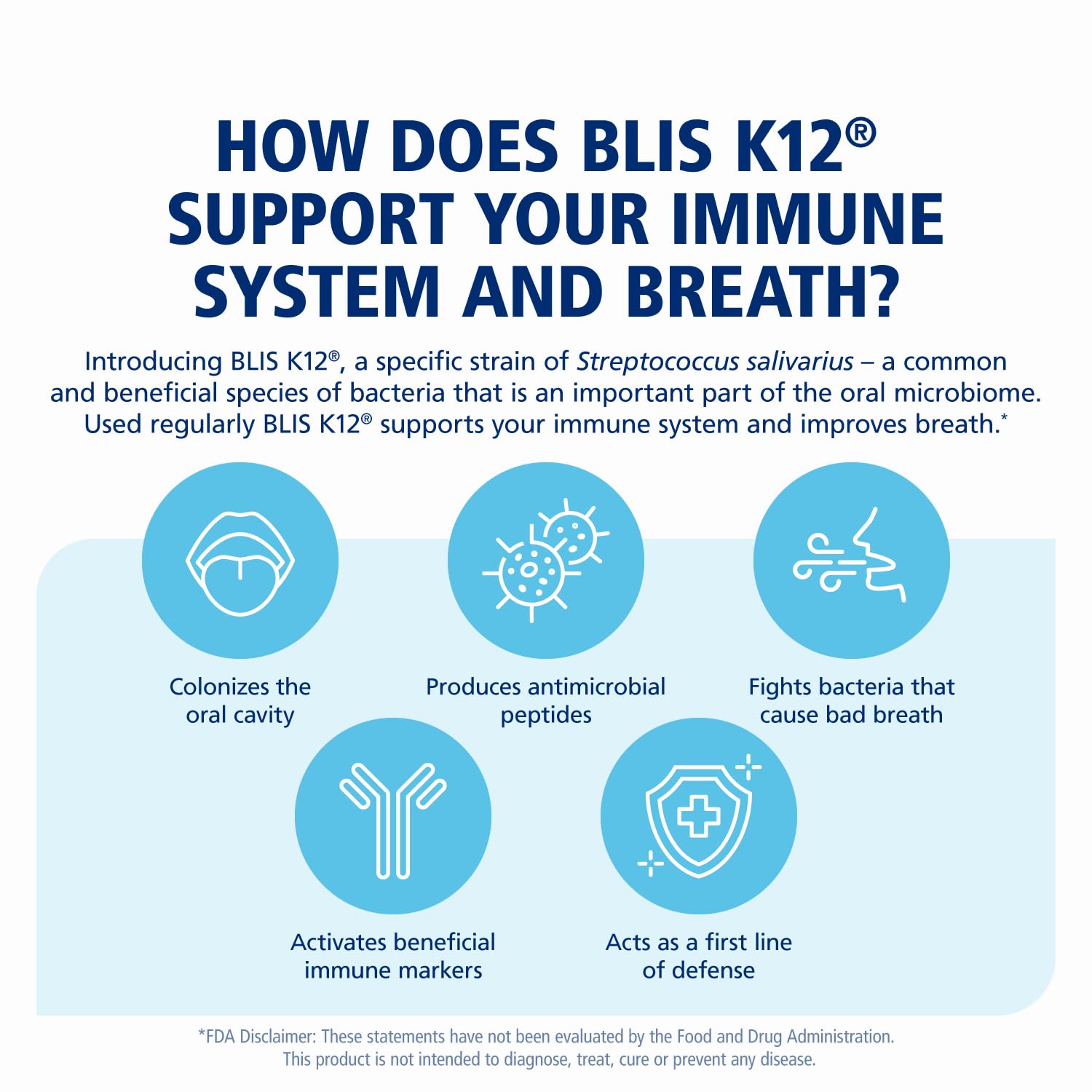 BLIS ThroatHealth pack in hand emphasizes portable immunity-support snacking