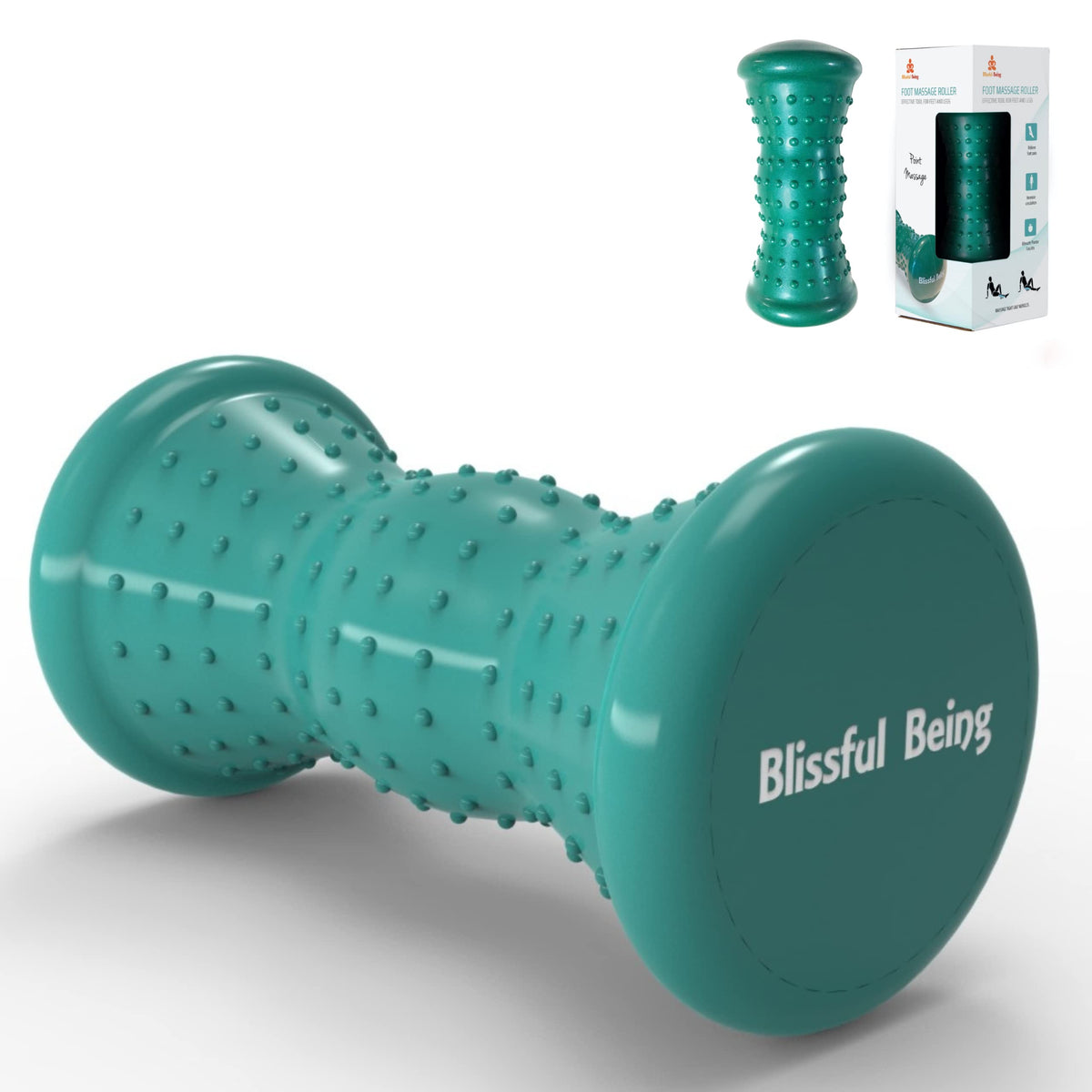 Blissful Being rodillo-pie calor-frio para alivio sensorial con uso en frío o calor.