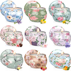 BlissfulOasis 9-pack scented candles displayed for home scenting