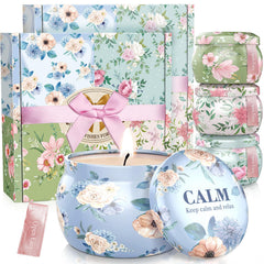 BlissfulOasis candle set with four fragrances enhances home ambiance