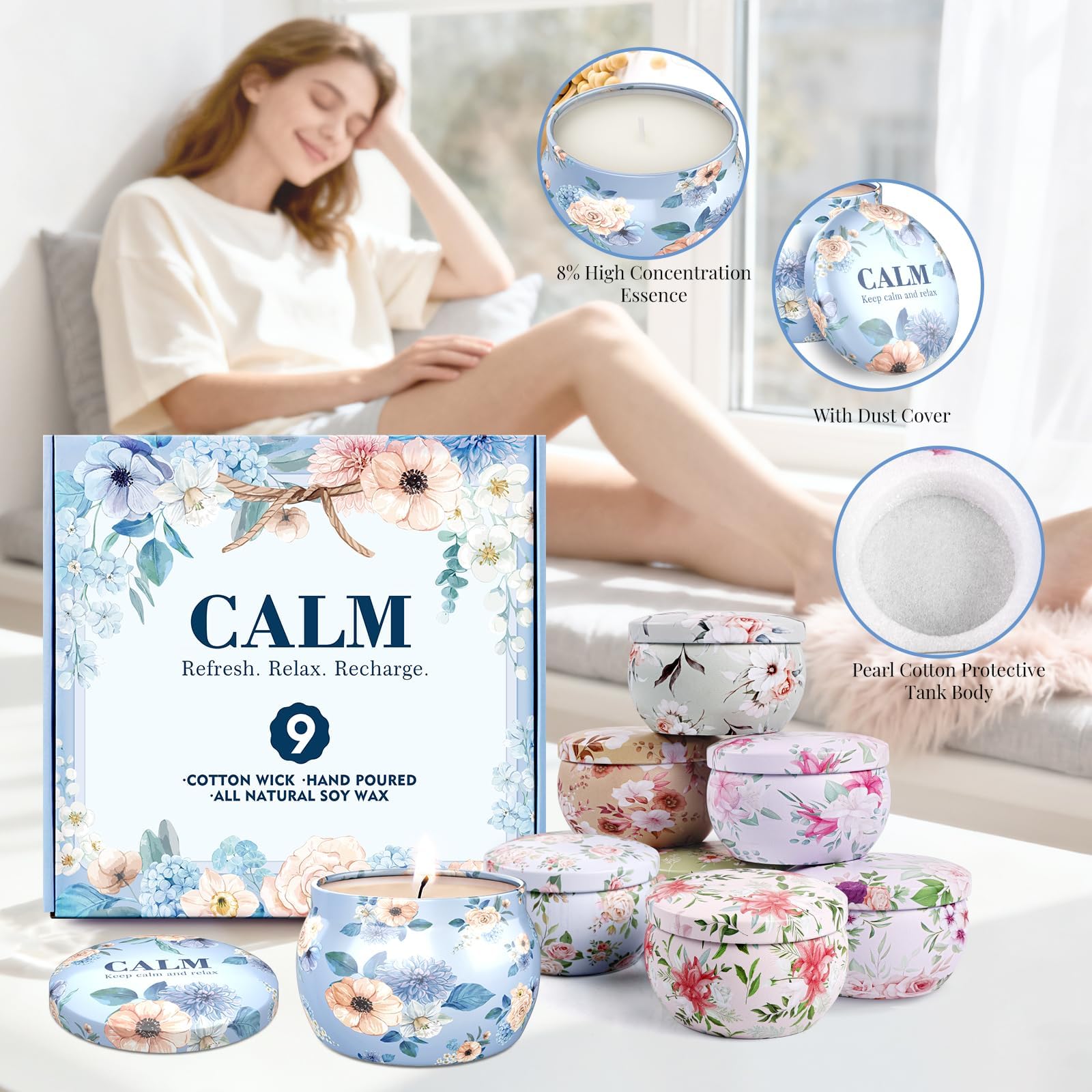 Variety of BlissfulOasis fragrances including lavender and lemon