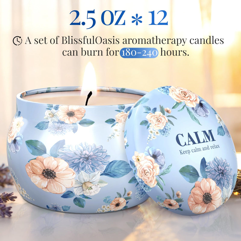 BlissfulOasis long burn time candles offer extended ambient aroma