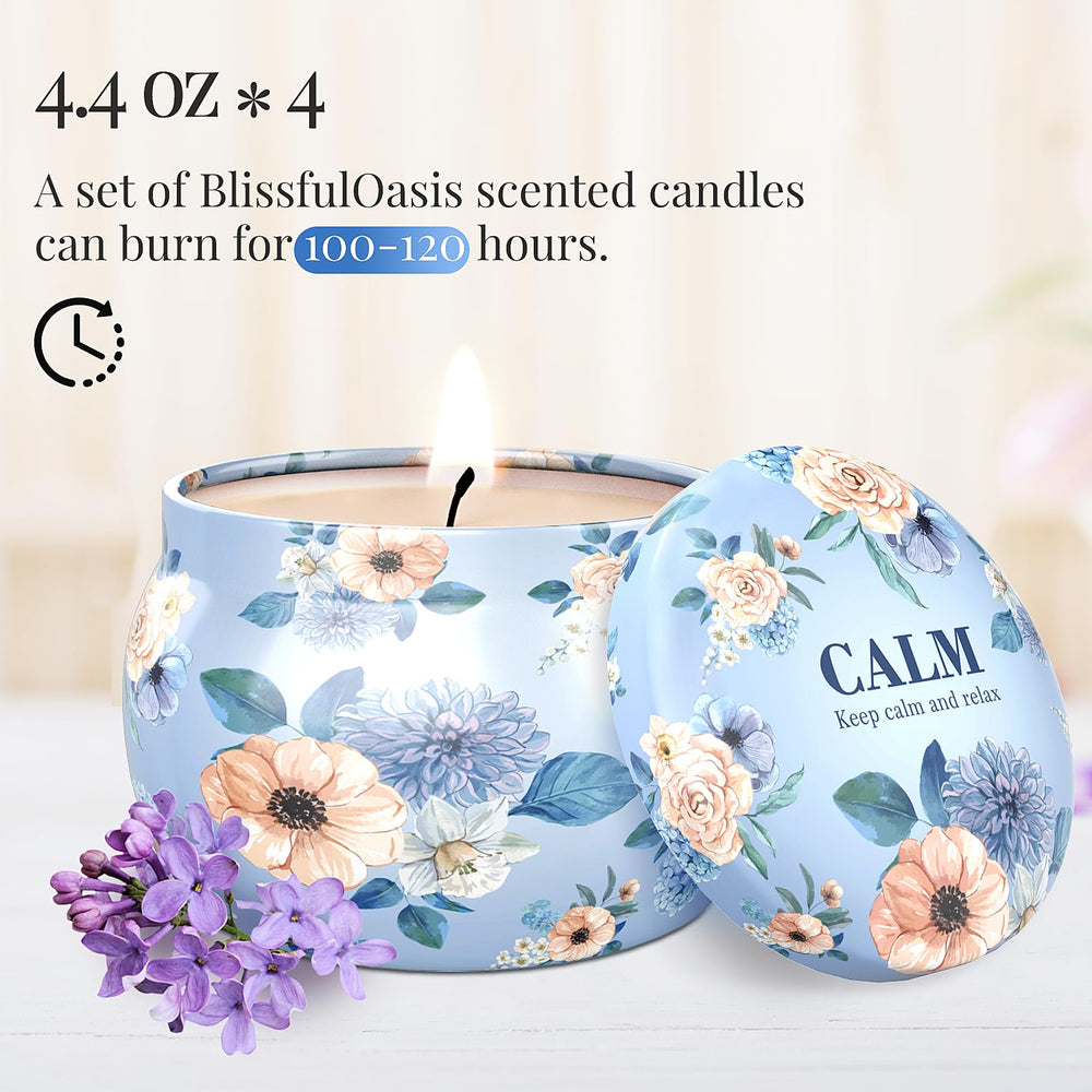 BlissfulOasis rose sandalwood candle jar offers floral warmth for relaxation