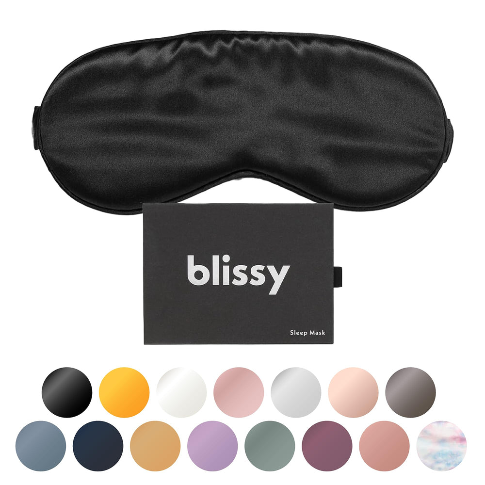 BLISSY Silk Sleep Mask eye cover for total blackout and soft comfort
