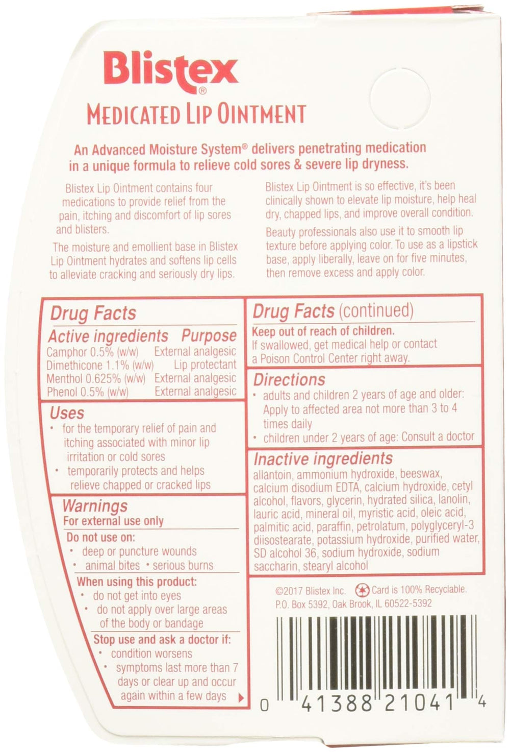 Blistex lip ointment medicated tube close-up highlighting texture