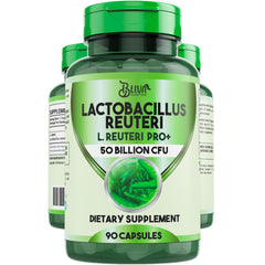 BLIVA Lactobacillus Reuteri bottle on white background for daily wellness