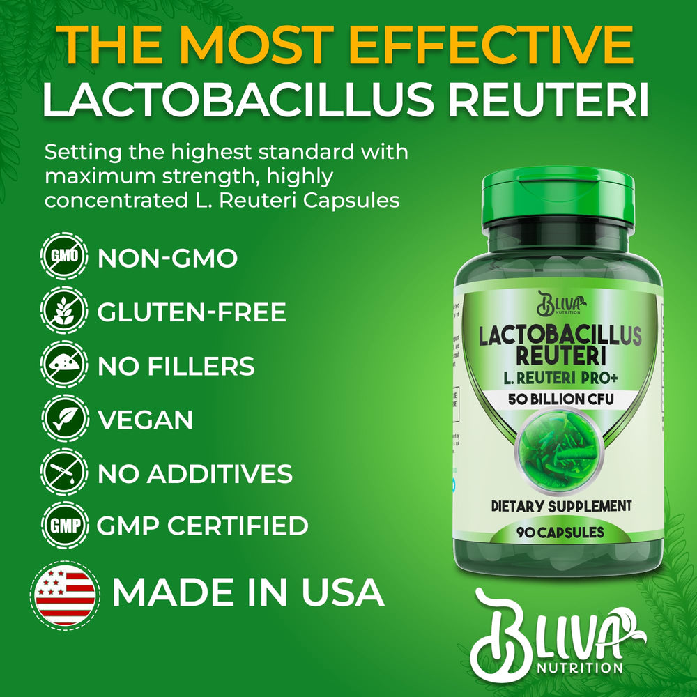 BLIVA packaging conveys premium probiotic quality and vegan-friendly features