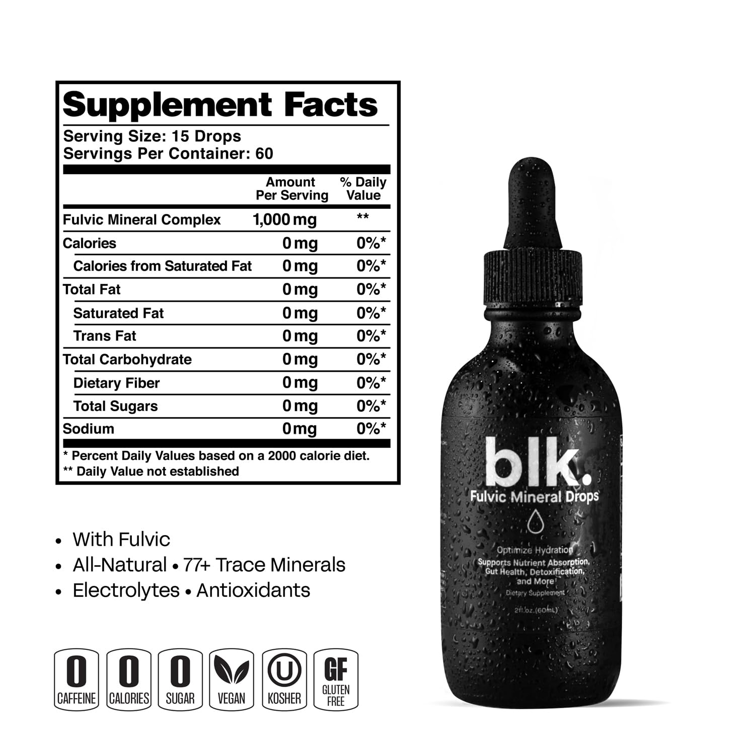 blk. PH 8+ drops added to shaker for easy hydration