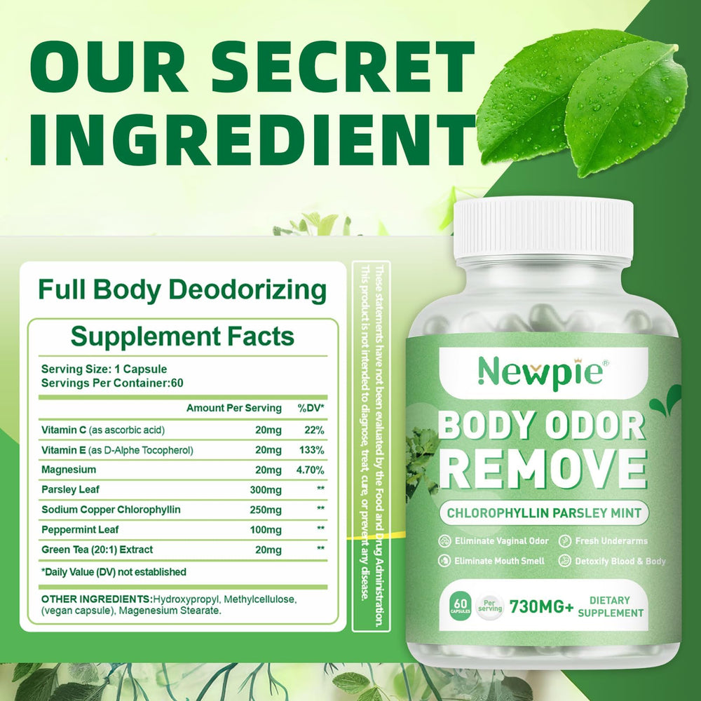 Blltzzz Newpie parsley leaf showcases skin radiance and breath freshness potential.