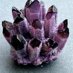 BLOCKv amethyst cluster tabletop display; elegant natural decor.
