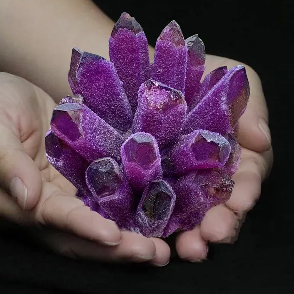 BLOCKv amethyst crystal decor; durable desk-friendly ornament.