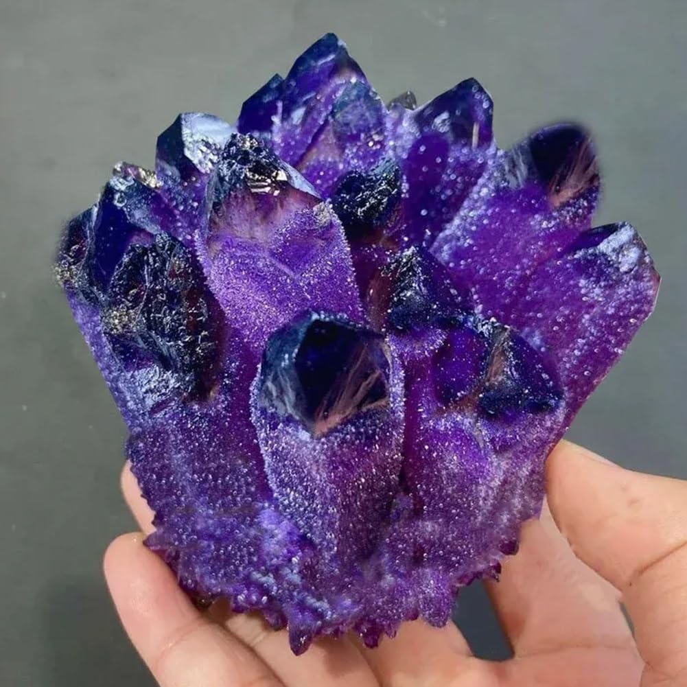 BLOCKv amethyst geode interior; hollow core adds unique visual interest.