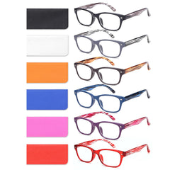 BLOEXCLU 6-pack reading glasses with blue light blocking for computer use