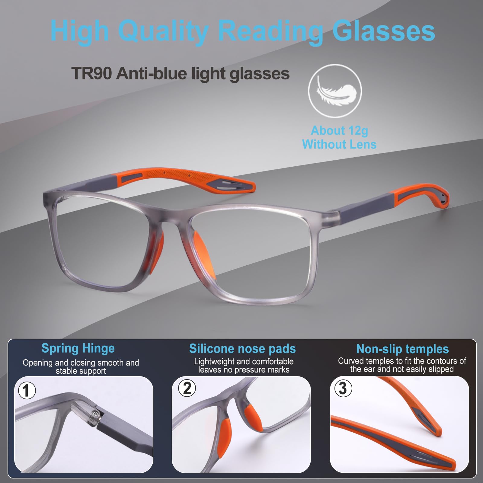 Bloexclu blue light blocking lenses for screen work and reading