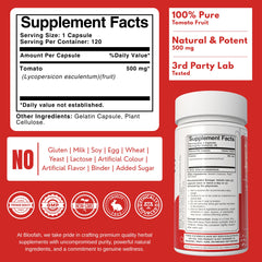 Bloofah lycopene capsules closeup for easy daily use and routine.