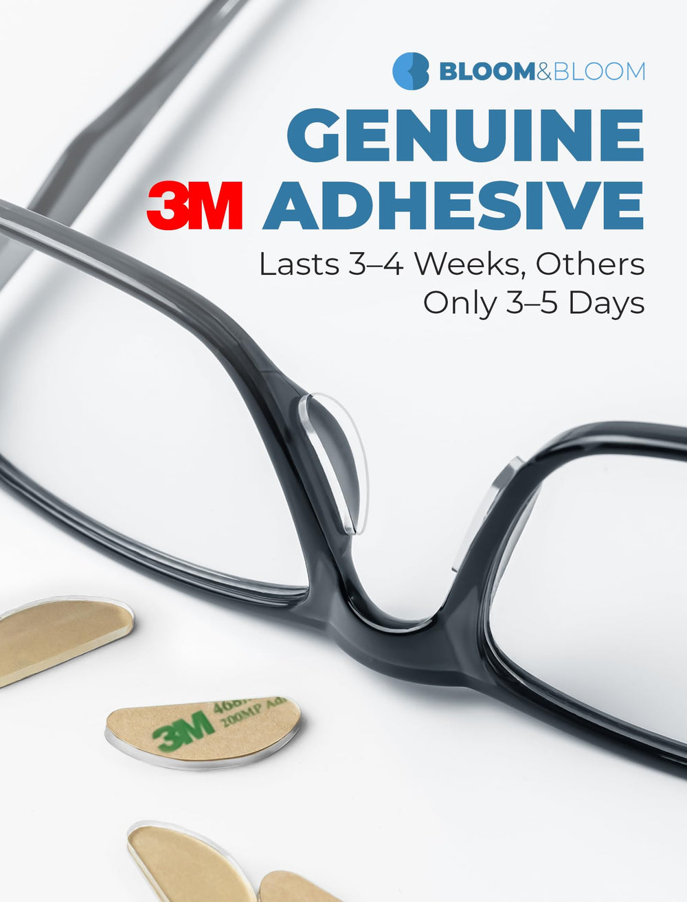 BLOOM & BLOOM adhesivo 3M para nariz gafas con fijación estable