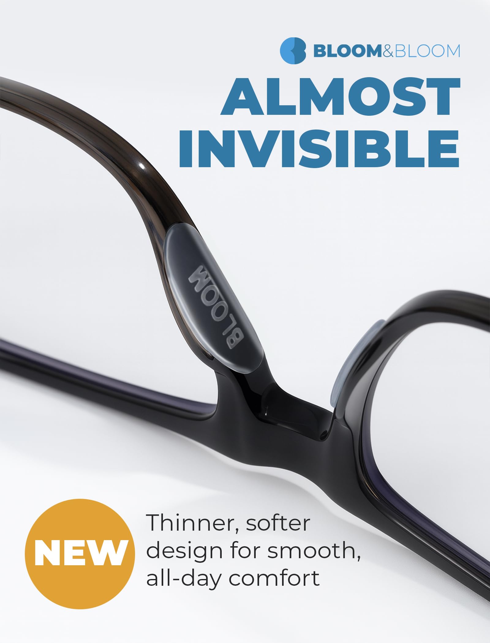 BLOOM & BLOOM teardrop ergonomic shape distributes pressure for comfortable wear.