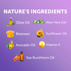 Bloom Krans Vulva Harmony ingredients panel highlighting olive oil and aloe for gentle care