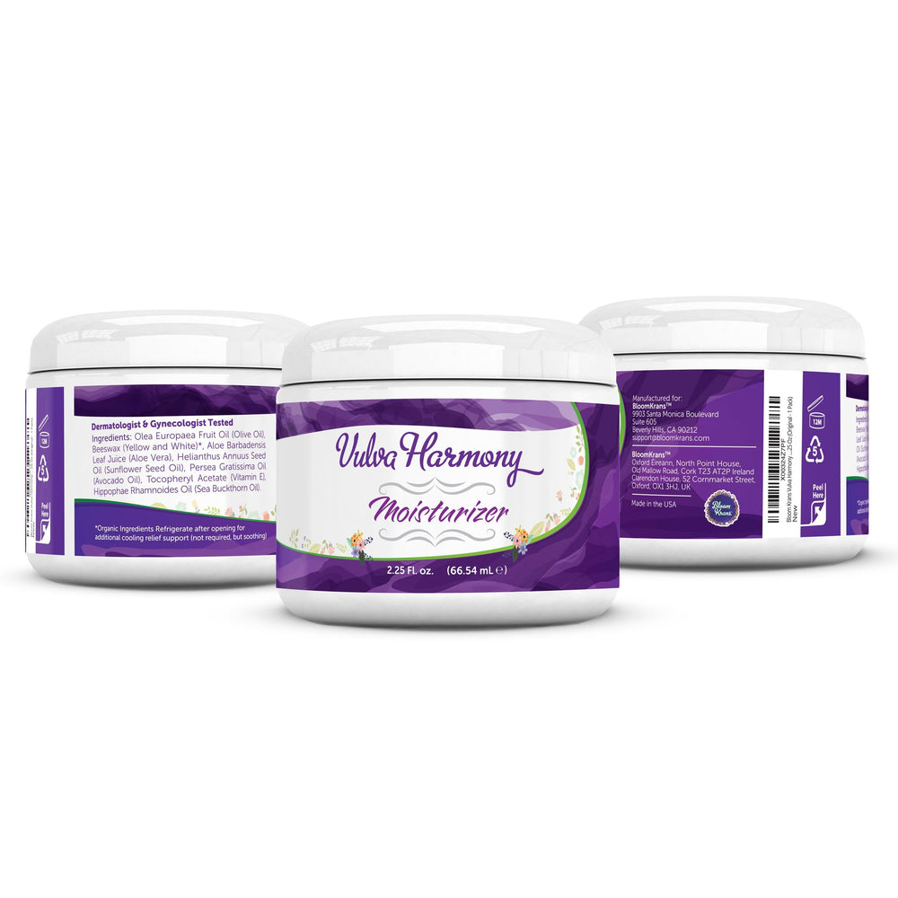 Bloom Krans Vulva Harmony packaging showcasing responsible, estrogen-free care