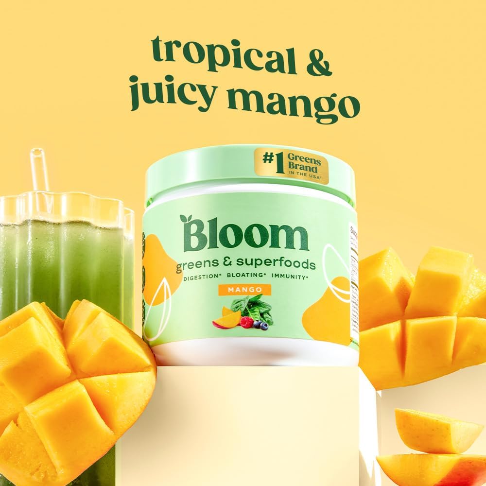 Bloom Nutrition 30 servings scoop, convenient daily wellness in one jar