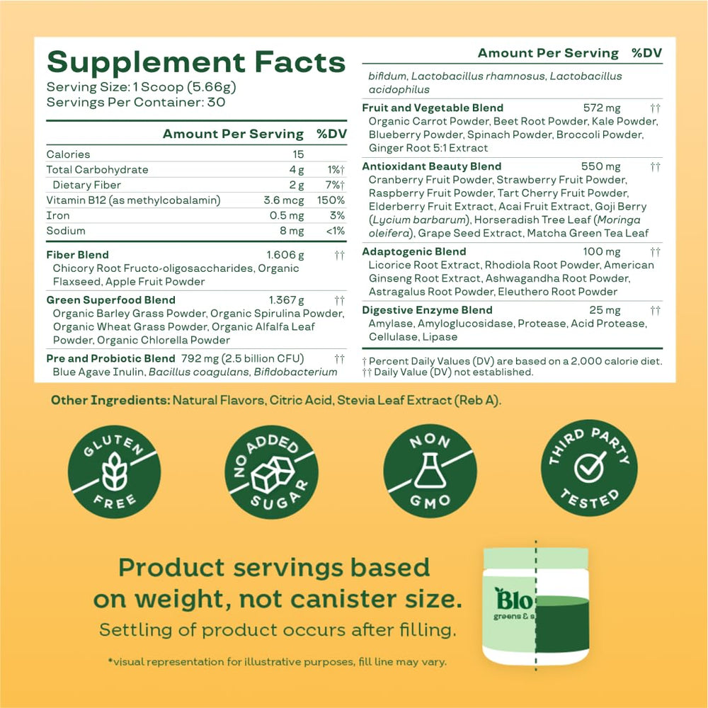 Bloom Nutrition allergen-free blend, dairy-free and gluten-free for inclusive diets